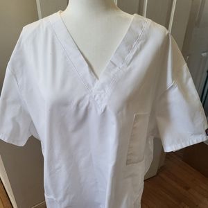 White 3XL scrub top